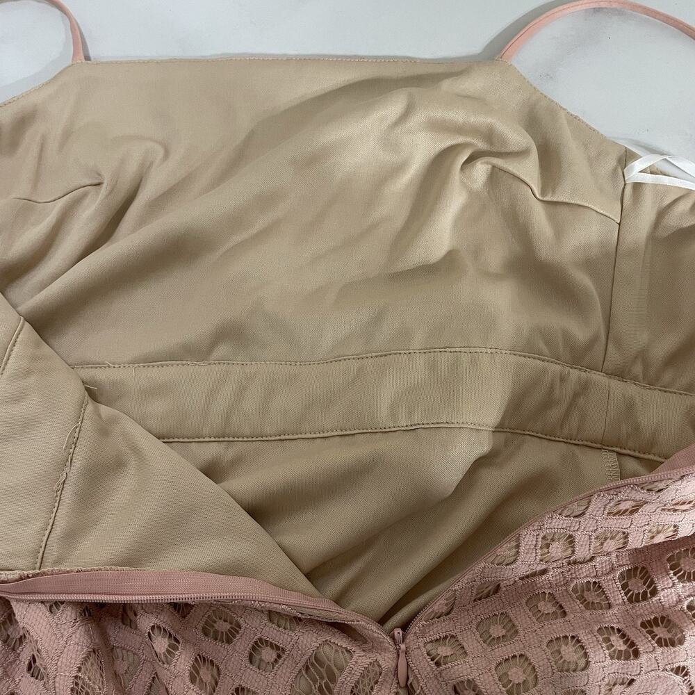Lulus UNLIMITED LOVE Lace Trumpet Midi Dress Size S Pink Spaghetti Straps NEW - Picture 7 of 12